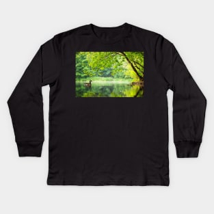 Goose in the wild Kids Long Sleeve T-Shirt